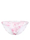 Melissa Odabash Alba Floral-print Bikini Bottoms In White