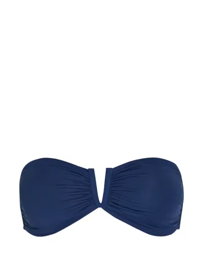 Melissa Odabash Alba Strapless Bikini Top In Blue