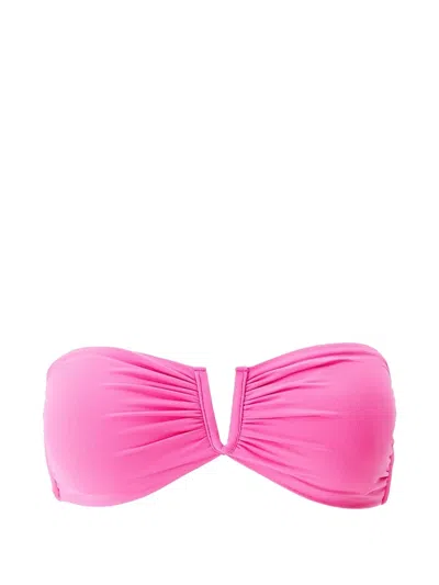 Melissa Odabash Alba V-neck Bikini Top In Pink