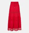Melissa Odabash Alessia Cotton Maxi Skirt In Red