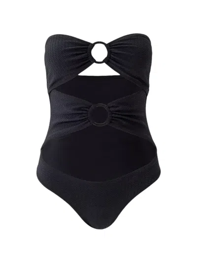 Melissa Odabash Alicante Ring-detail Swimsuit In Black