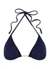 Melissa Odabash Andorra Embellished Triangle Bikini Top In Navy
