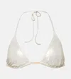 Melissa Odabash Andorra Triangle Metallic Bikini Top In Gold