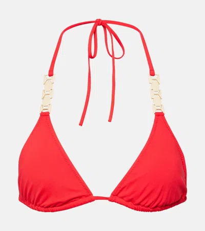 Melissa Odabash Anguilla Triangle Bikini Top In Red