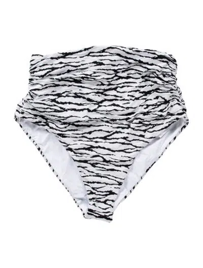 Pre-owned Melissa Odabash Animal Print Bottoms W/ Tags In Blue/white