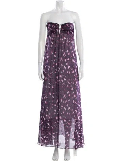 Pre-owned Melissa Odabash Animal Print Cover-up In Purple