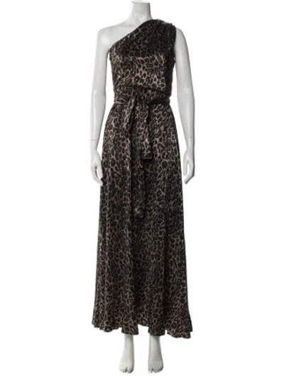 Pre-owned Melissa Odabash Animal Print Long Dress In Gold