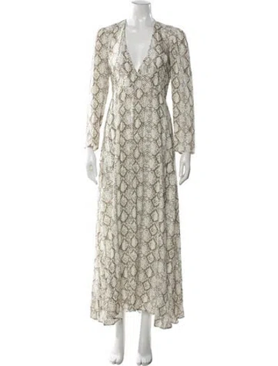 Pre-owned Melissa Odabash Animal Print Long Dress In Multi