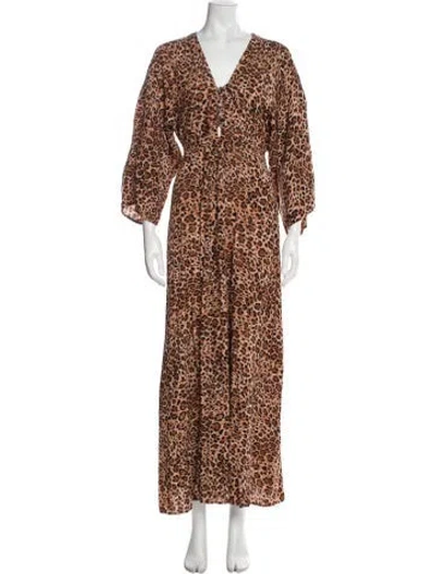 Pre-owned Melissa Odabash Animal Print Long Dress W/ Tags In Multi