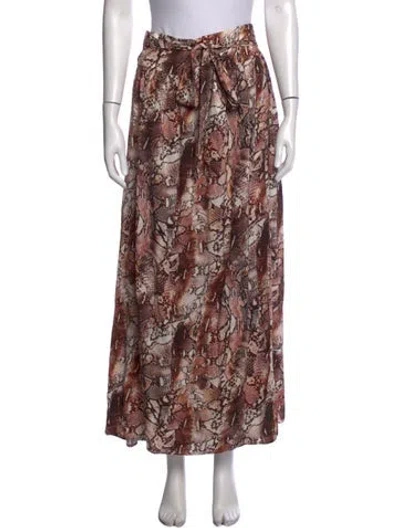 Pre-owned Melissa Odabash Animal Print Long Skirt W/ Tags In Neutrals