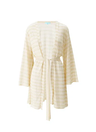Melissa Odabash Anna Gold Kaftan In Neutral