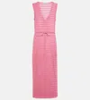 Melissa Odabash Annabel Open-knit Midi Dress In Pink