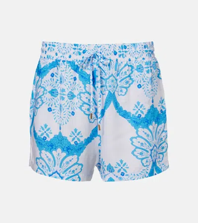 Melissa Odabash Annie Printed Shorts In Blue
