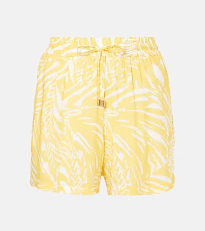 Melissa Odabash Annie Printed Shorts In Yellow