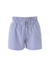Melissa Odabash Annie Shorts Navy Stripe In Blue