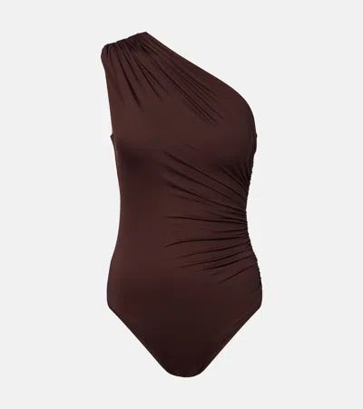 Melissa Odabash Arizona Gathered Swimsuit In Brown