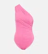 Melissa Odabash Arizona One-shoulder Swimsuit In Confetti