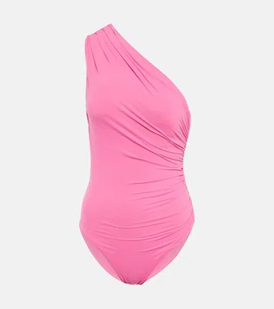 Melissa Odabash Arizona One-shoulder Swimsuit In Confetti
