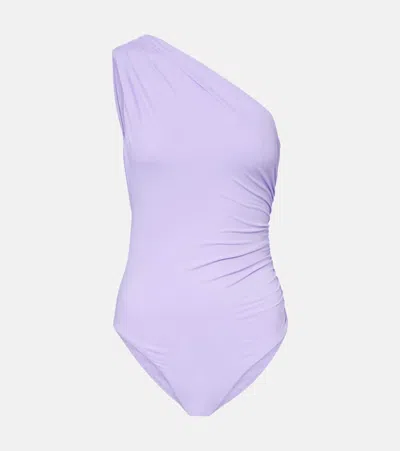 Melissa Odabash Arizona One-shoulder Swimsuit In Purple