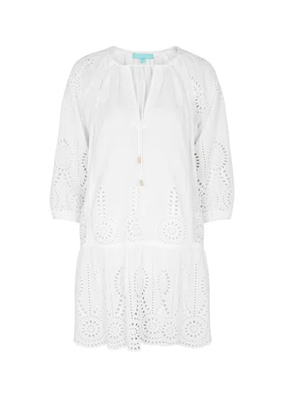 Melissa Odabash Ashley Broderie-anglaise Cotton Kaftan In White