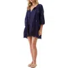 Melissa Odabash Ashley Core Broderie Anglaise Cover-up Tunic In Navy