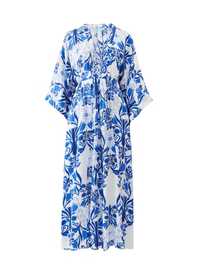Melissa Odabash Azura Sapphire Kaftan In Blue
