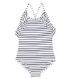 Melissa Odabash Baby Annaelle Striped Swimsuit In Navy Stripe