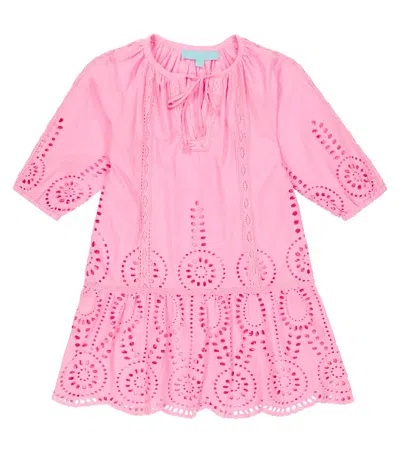 Melissa Odabash Kids' Baby Ashley Embroidered Cotton Minidress In Pink
