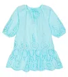 Melissa Odabash Baby Ashley Embroidered Kaftan In Sky