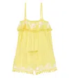 Melissa Odabash Baby Eisha Embroidered Playsuit In Yellow White