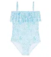 Melissa Odabash Baby Ivy Floral Swimsuit In Blue Floral