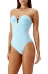 Melissa Odabash Barbuda Bandeau One-piece Swimsuit In Sky