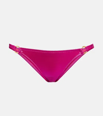 Melissa Odabash Bari Metallic Bikini Bottoms In Rose Metallic