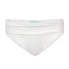 Melissa Odabash Bel Air Bikini Bottom Ivory Ribbed In White