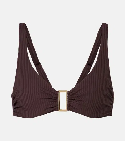 Melissa Odabash Bel Air Bikini Top In Brown
