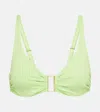 Melissa Odabash Bel Air Bikini Top In Lime Ribbed