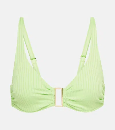 Melissa Odabash Bel Air Bikini Top In Lime Ribbed