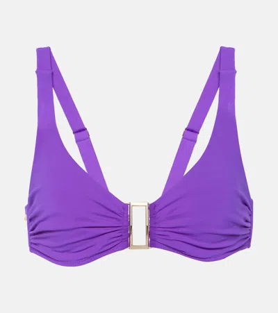 Melissa Odabash Bel Air Bikini Top In Purple