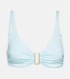 Melissa Odabash Bel Air Bikini Top In Sky Ribbed