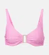 Melissa Odabash Bel Air Chevron Bikini Top In Pink