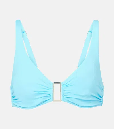 Melissa Odabash Bel Air Embellished Bikini Top In Blue