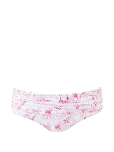 Melissa Odabash Bel Air Floral Bikini Bottoms In White