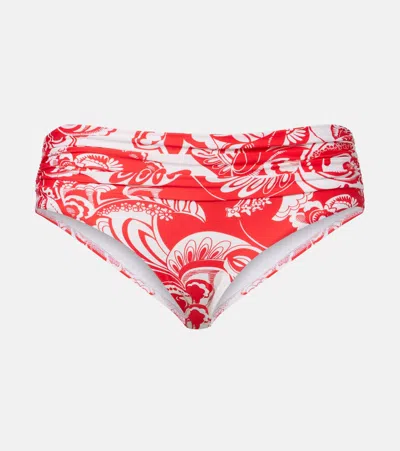 Melissa Odabash Bel Air Floral Bikini Bottoms In White
