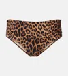 Melissa Odabash Bel Air Leopard-print Bikini Bottoms In Brown