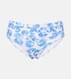 Melissa Odabash Bel Air Printed Bikini Bottoms In Blue