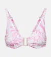 Melissa Odabash Bel Air Printed Bikini Top In Exotica