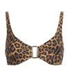 Melissa Odabash Bel Air Leopard-print Bikini Top In Brown