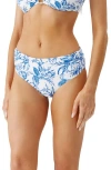 Melissa Odabash Leaf Bel Air Bikini Bottoms In Blue Leaf