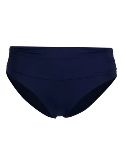Melissa Odabash Bel Air Ruched Biquini Bottoms In Blue