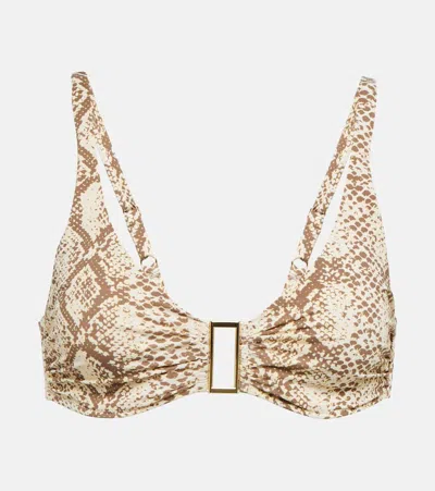 Melissa Odabash Bel Air Snake-print Bikini Top